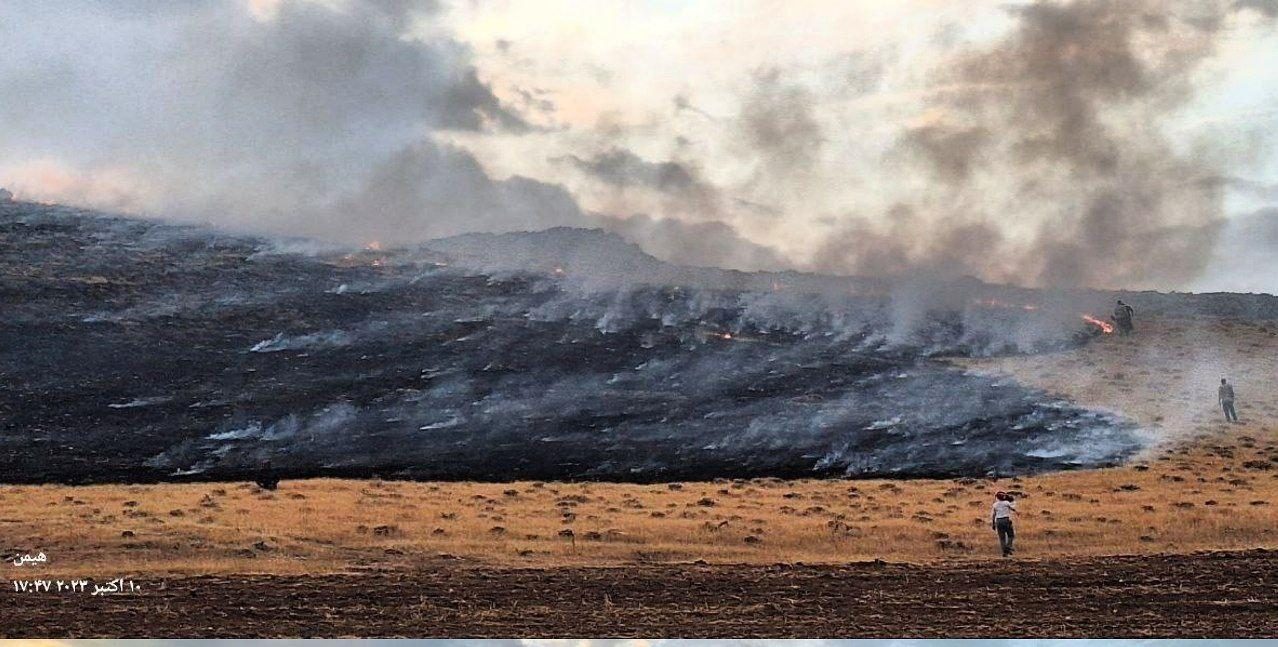 ۱۳۰هکتار از مراتع بوکان در آتش سوخت  