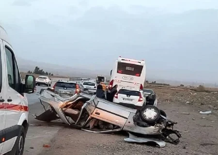 حادثه رانندگی برای دانشجویان دانشگاه آزاد خوی