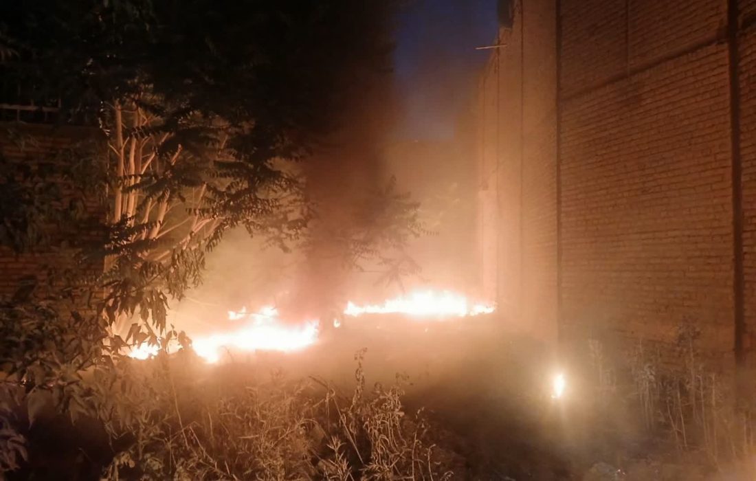 آتشسوزی عمدی در پشت بیمارستان عارفیان ارومیه