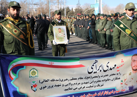 تشییع پیکر شهید مدافع امنیت در خوی