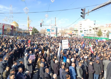راهپیمایی مردمی علیه تروریست‌های مسلح در میاندوآب