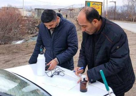 پایش زمستانه کیفیت آب رودخانه باراندوزچای ارومیه