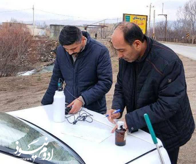 پایش زمستانه کیفیت آب رودخانه باراندوزچای ارومیه