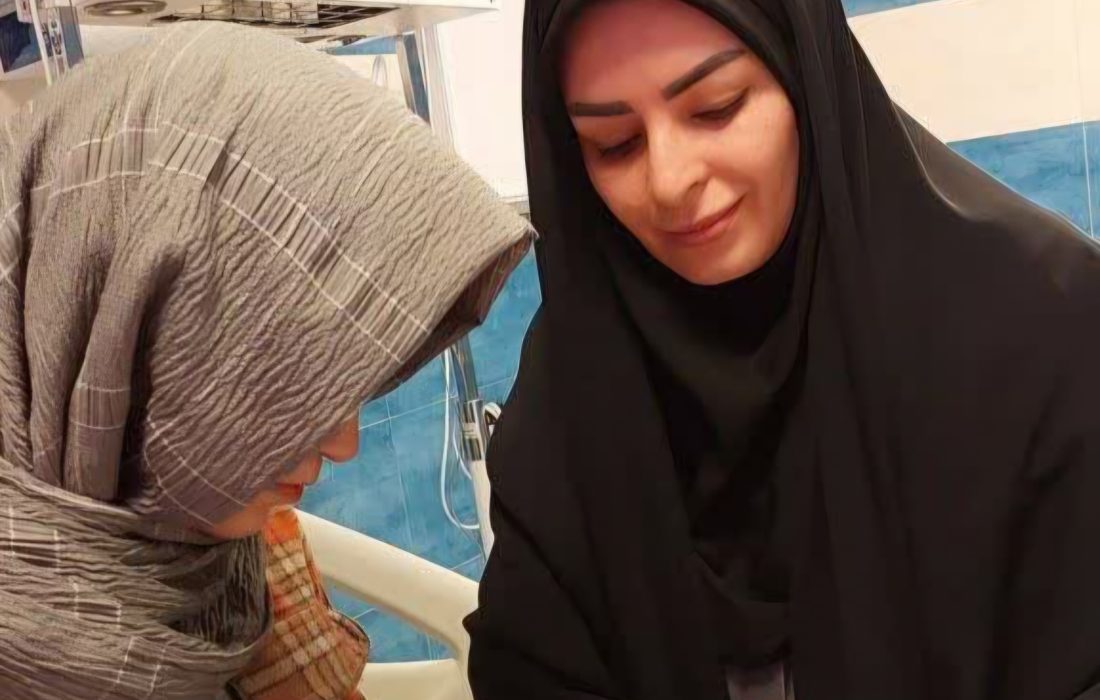 آزادی بانوی باردار از بند اسارت