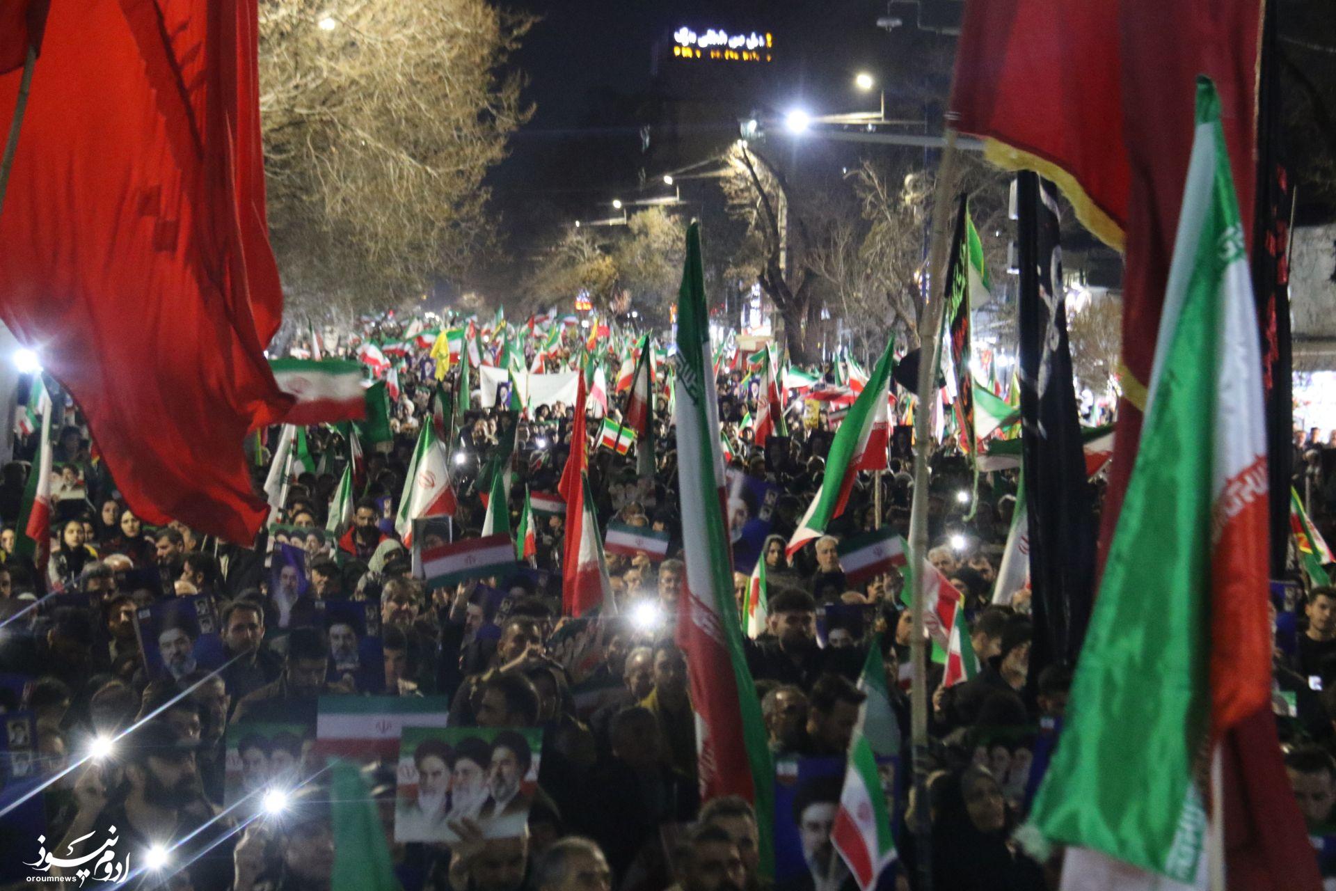 ارومیه در نوزدهمین شب خروش مردم