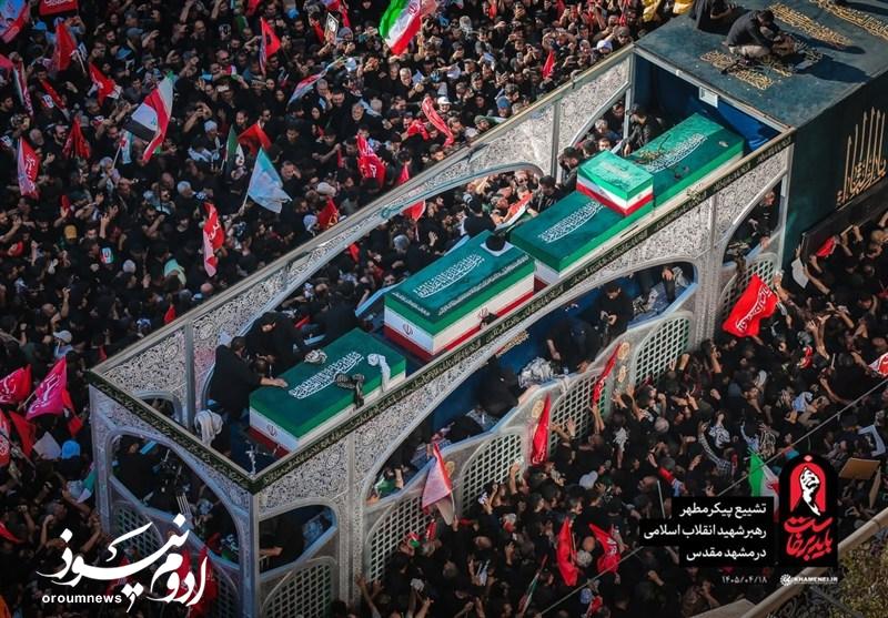 میلیون‌ها عزادار ‌امام شهید را بدرقه کردند